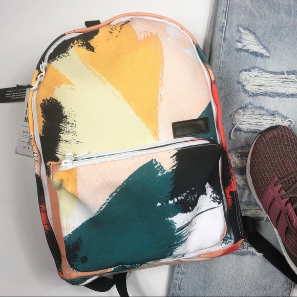 STATE Handbags - STATE Slim Lorimer Brushstroke Print Backpack